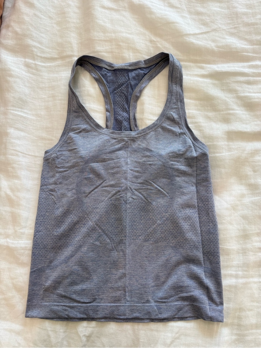 lululemon athletica Heathered Light Purple Racerback Tank Race Length